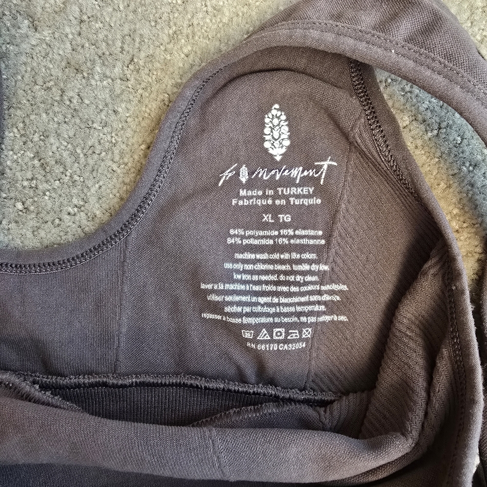 Free People Movement Happiness Runs Bra Espresso Size XL - Picture 4 of 6